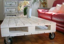 Ξύλινο τραπεζάκι σαλονιού από παλέτα