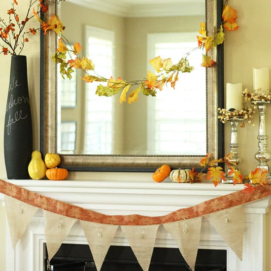 fall-fireplace decoration
