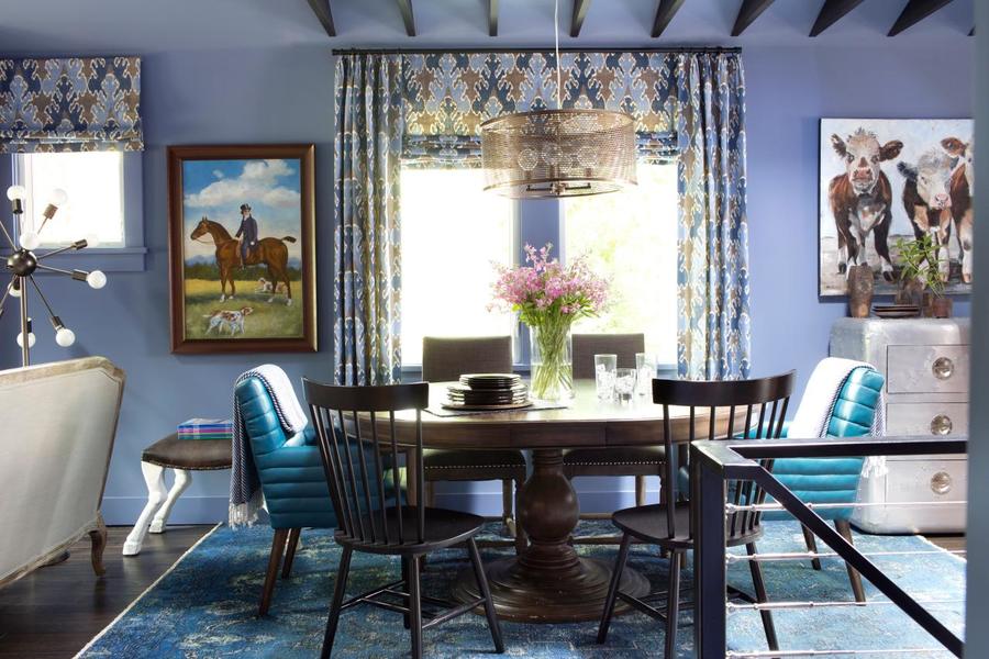 hgtv blue living room decoration