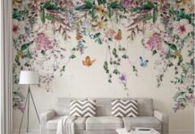 25 πανέμορφες ιδέες διακόσμησης τοίχου με φλοράλ ταπετσαρίες