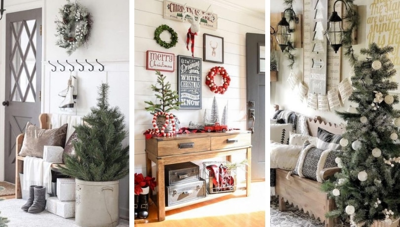 20 ιδέες χριστουγεννιάτικης διακόσμησης εισόδου σπιτιού