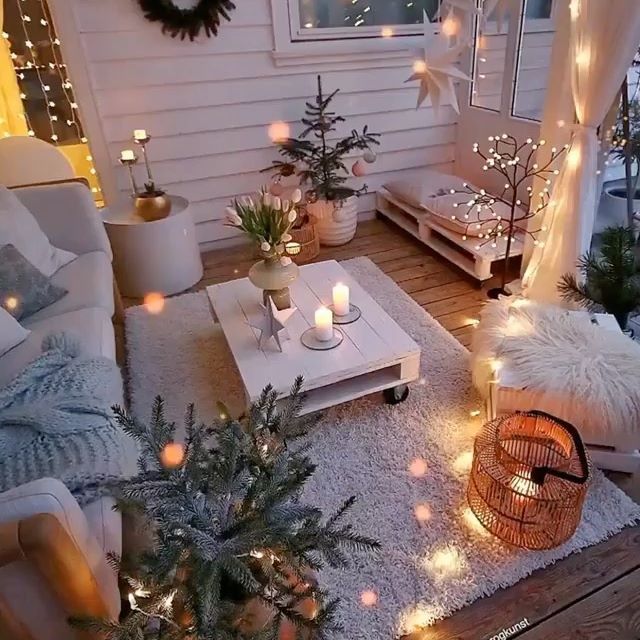 18 υπέροχες χριστουγεννιάτικες ιδέες διακόσμησης μπαλκονιού