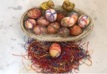 Πως να βάψετε πασχαλινά αυγά με κλωστές