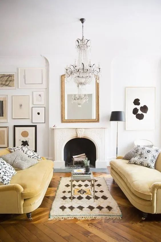 25 υπέροχες ιδέες για να διακοσμήσετε το σαλόνι σας με κίτρινο καναπέ