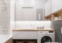 25 έξυπνες ιδέες για να ενσωματώσετε το πλυντήριο και το στεγνωτήριο σας σε ένα μικρό μπάνιο