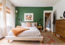 27 πανέμορφες ιδέες για να διακοσμήσετε την κρεβατοκάμαρά σας σε πράσινο και λευκό χρώμα