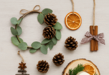🎄 DIY Χριστουγεννιάτικες κατασκευές με φυσικά υλικά